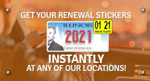 Get your renewal stickers for 2020-2021 Instantly at any of our locations!